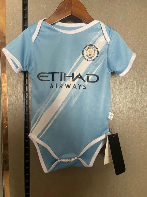 Manchester City 2025-26 Winning Infant Wear Soccer Baby Bodysuit – Sky Blue by Soccer Jersey