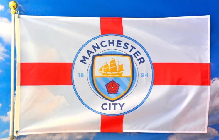 Manchester City Football Club Flag 3x5ft Banner Polyester by flagsjustdoit