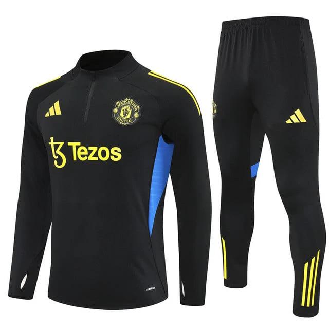 Manchester United 2025-26 Soccer Training Set – Black Yellow Punch by Soccer Jersey