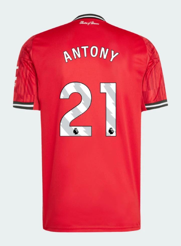 Manchester United Home 2025-26 ANTONY 21 Match Jersey – Red by Soccer Jersey