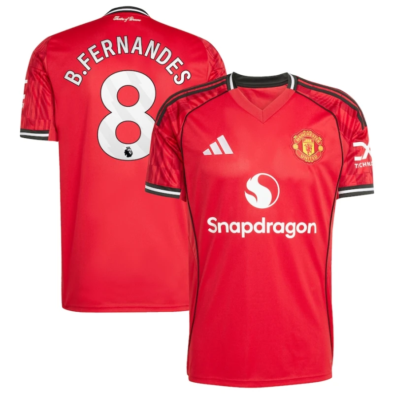 Manchester United Home 2025-26 B. FERNANDES #8 Match Jersey – Red by Soccer Jersey
