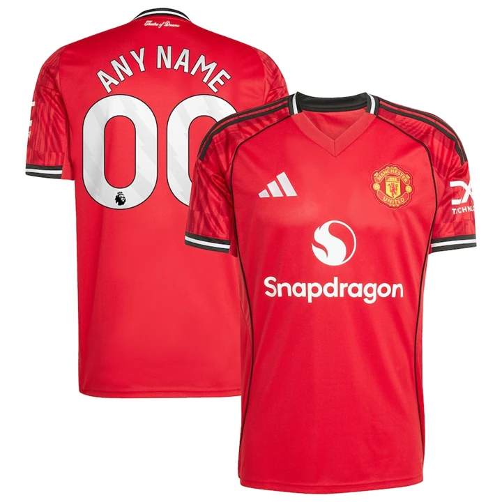Manchester United Home 2025-26 Customize Match Jersey – Red by Soccer Jersey