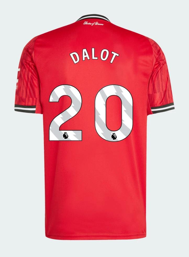 Manchester United Home 2025-26 DALOT 20 Match Jersey – Red by Soccer Jersey