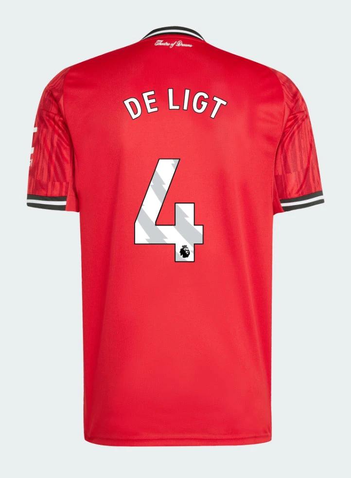 Manchester United Home 2025-26 DE LIGT 4 Match Jersey – Red by Soccer Jersey