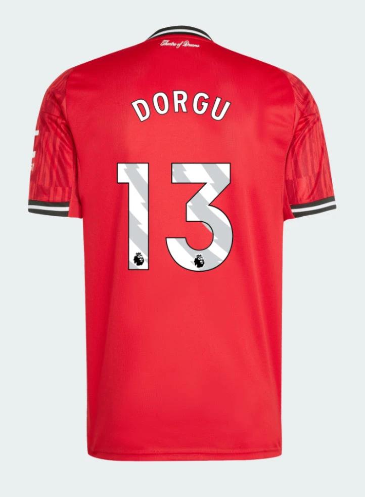 Manchester United Home 2025-26 DORGU 13 Match Jersey – Red by Soccer Jersey