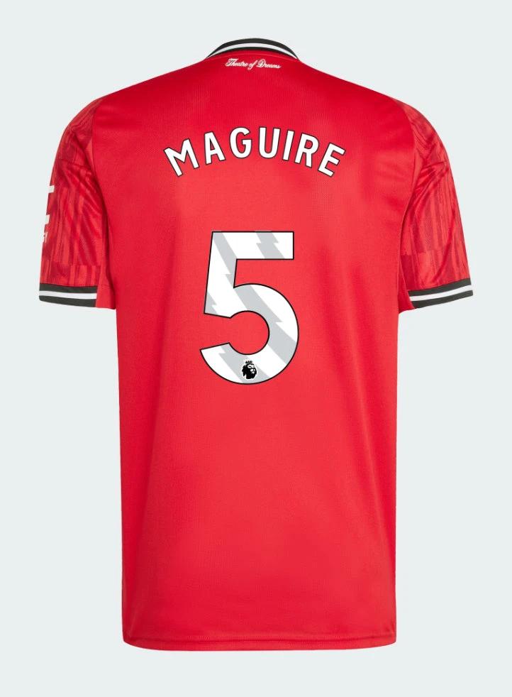 Manchester United Home 2025-26 MAGUIRE 5 Match Jersey – Red by Soccer Jersey