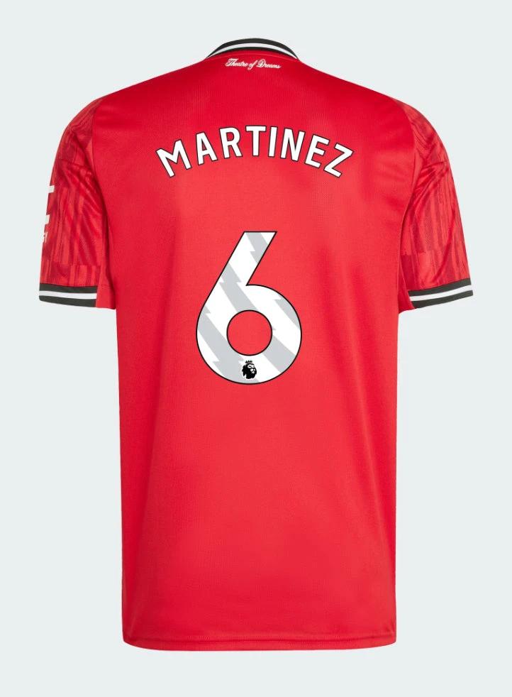Manchester United Home 2025-26 MARTINEZ 6 Match Jersey – Red by Soccer Jersey
