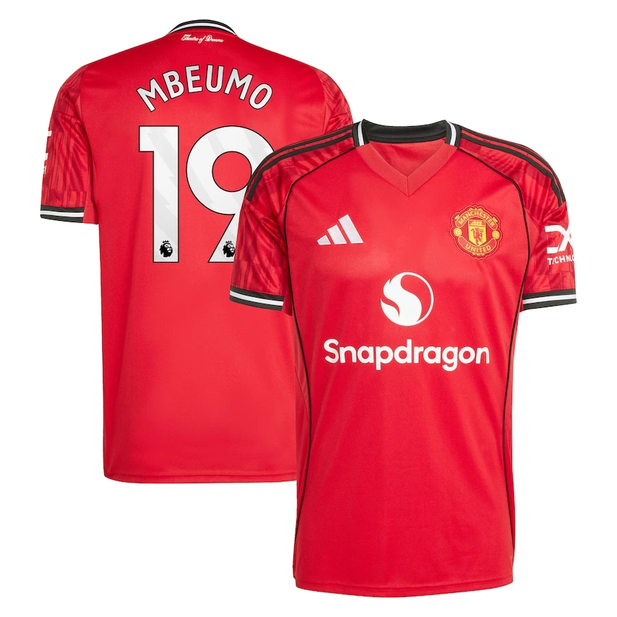 Manchester United Home 2025-26 MBEUMO 19 Match Jersey – Red by Soccer Jersey
