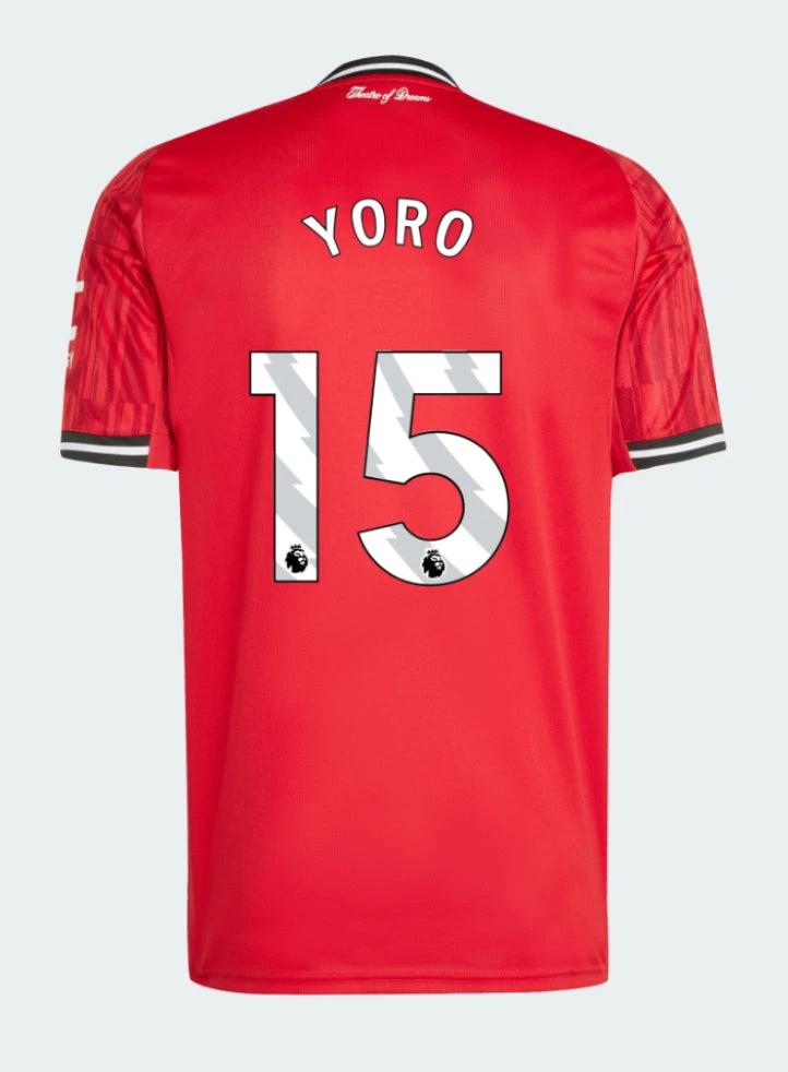 Manchester United Home 2025-26 YORO 15 Match Jersey – Red by Soccer Jersey