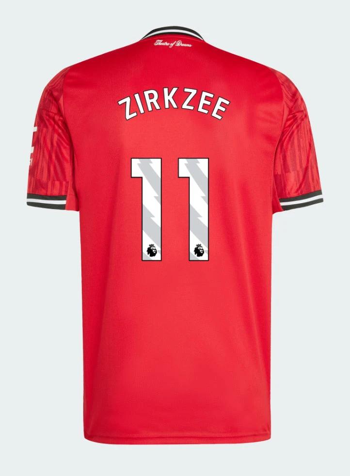 Manchester United Home 2025-26 ZIRKZEE 11 Match Jersey – Red by Soccer Jersey