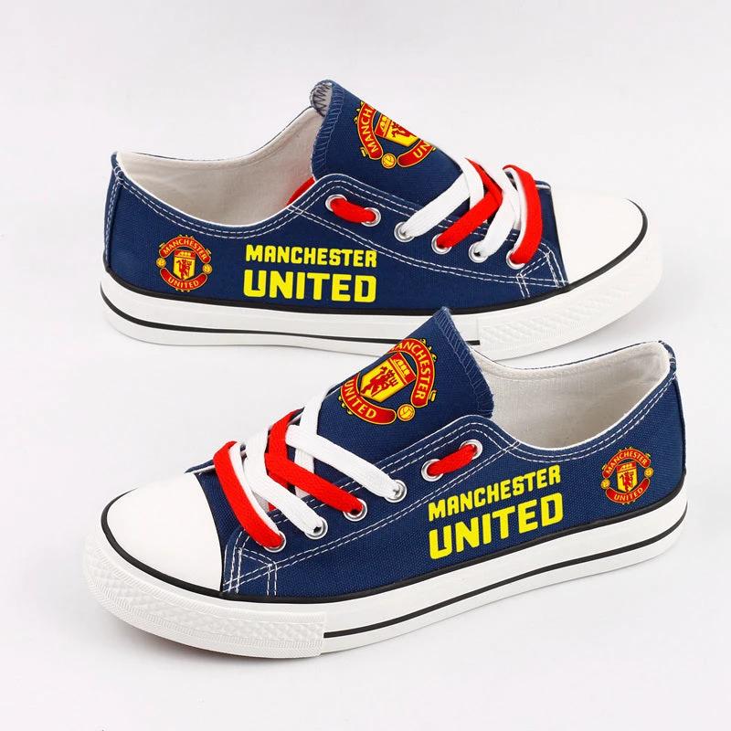 Manchester United Low Top Canvas Sport Sneakers Shoes For Men Women Fans by Crocs