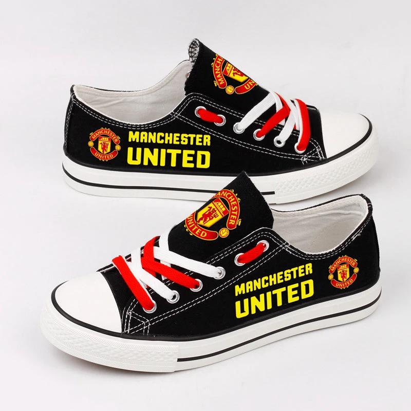 Manchester United Low Top Canvas Sport Sneakers Shoes For Men Women Fans by Crocs