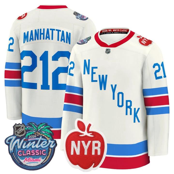 Manhattan Jersey #212 New York Rangers 2026 Winter Classic Premium Stitched by Hockey David