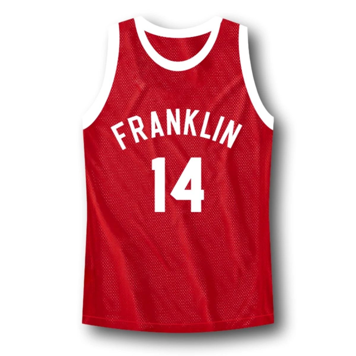 Manigault Jersey #14 Franklin High School Rebound Basketball Red by My store basketball