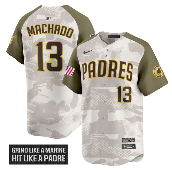 Manny Machado Jersey #13 San Diego Padres 2025 Armed Forces Day Vapor Stitched Alternate by My Store