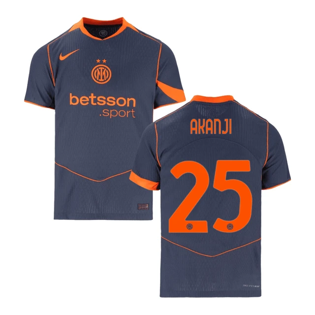 Manuel Akanji 25 Inter Milan 2025-26 Third Match Jersey – Gray by Soccer Jersey