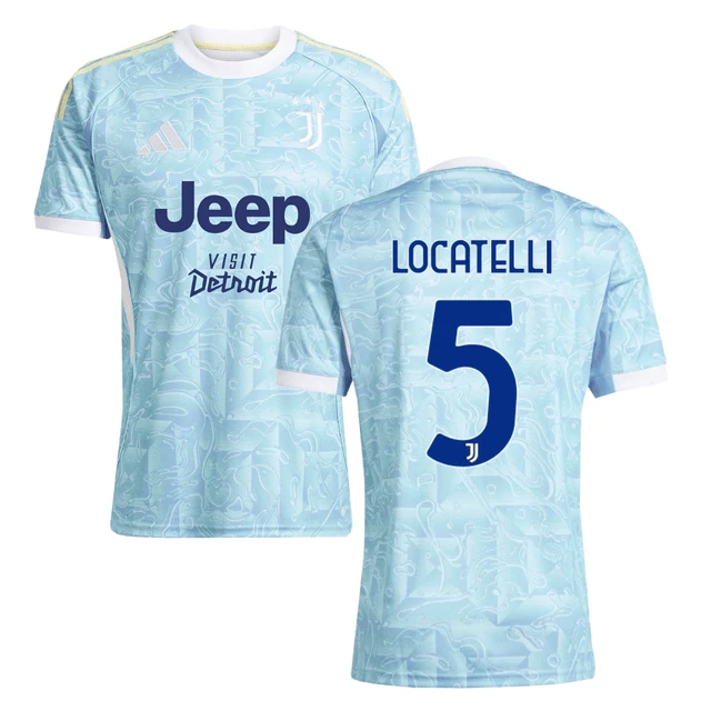 Manuel Locatelli 5 Juventus 2025-26 Away Match Jersey – Light Blue by Soccer Jersey