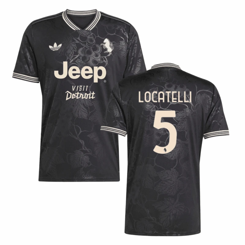 Manuel Locatelli 5 Juventus 2025-26 Third Match Jersey – Black by Soccer Jersey