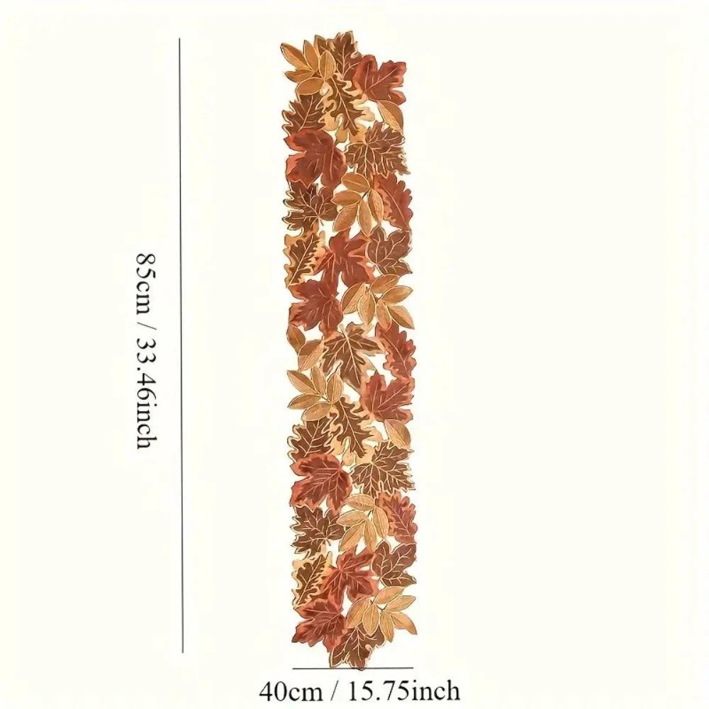Autumn Leaves Table Runner for Dining Decor by Casa & Beyond