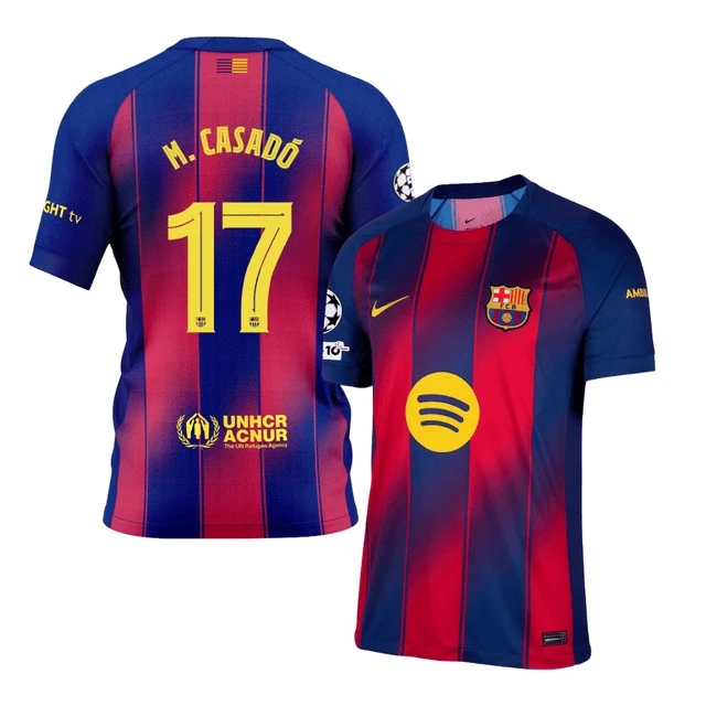Marc Casado 17 Barcelona 2025-26 Home Jersey – Scarlet by Soccer Jersey