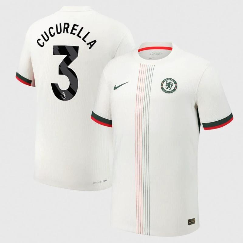 Marc Cucurella 3 Chelsea 2025-26 Away Jersey – White by Soccer Jersey