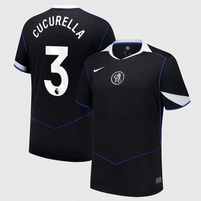 Marc Cucurella 3 Chelsea 2025-26 Third Match Jersey – Black by Soccer Jersey