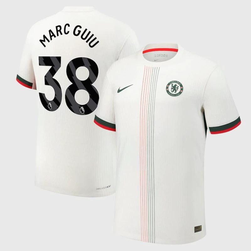 Marc Guiu 38 Chelsea 2025-26 Away Jersey – White by Soccer Jersey