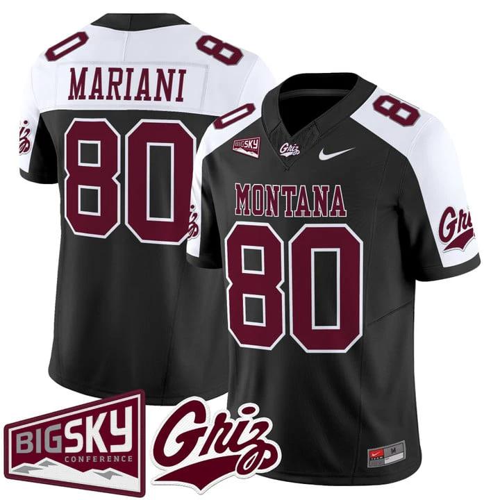 Marc Mariani Jersey #80 Montana Grizzlies 2025 Vapor Stitched by My Store NCAA Football Jerseys