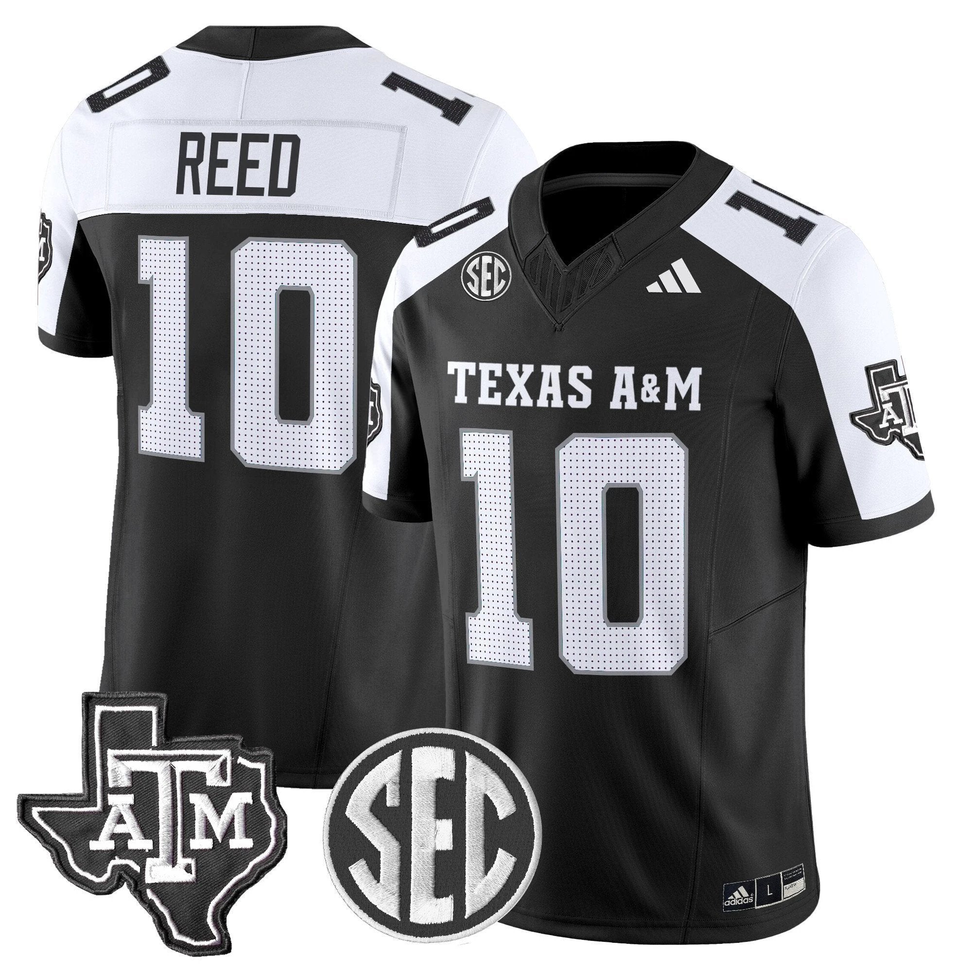 Marcel Reed Jersey #10 Texas A&M Aggies 2025 Vapor Stitched Black Alternate by NCAA Football Jersey