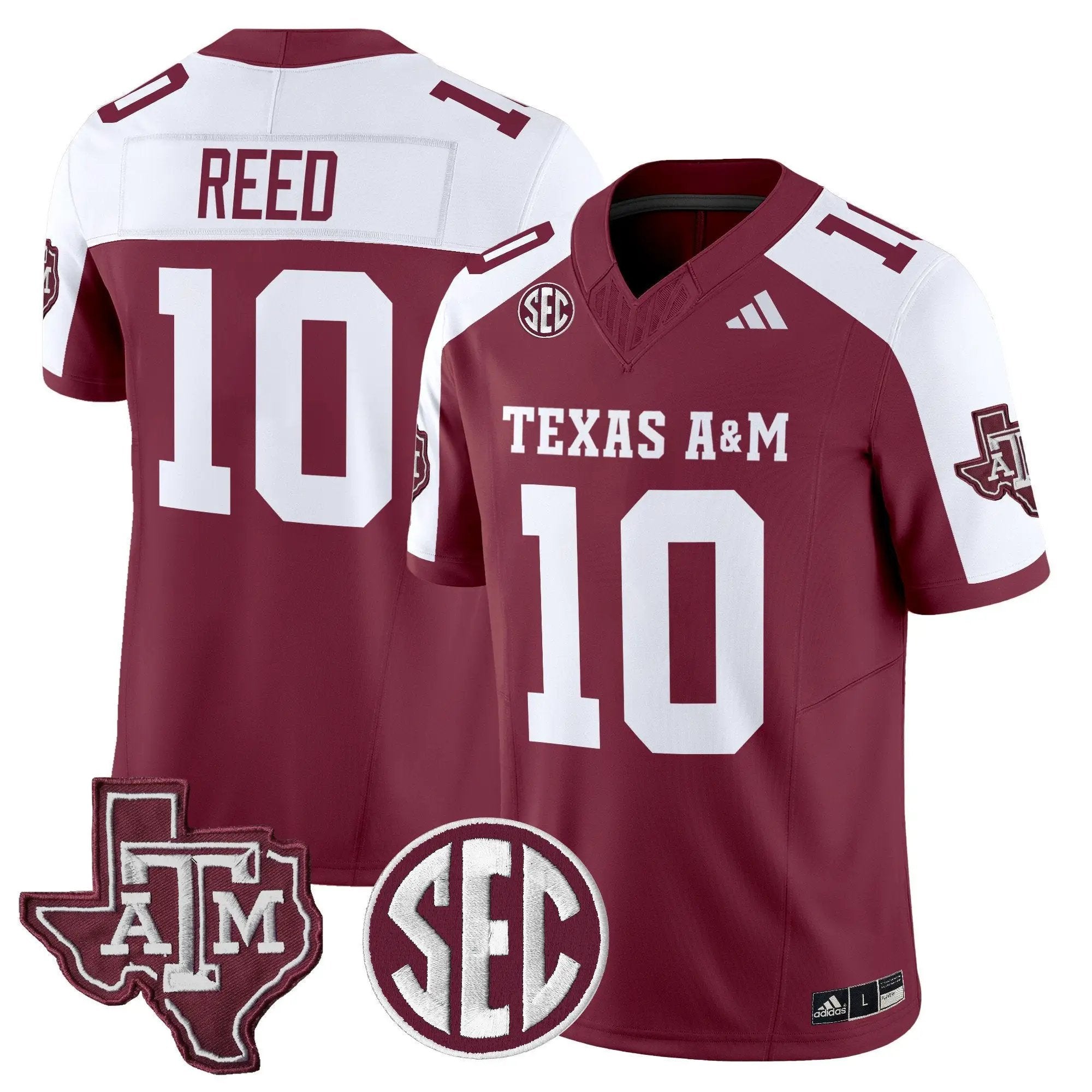 Marcel Reed Jersey #10 Texas A&M Aggies 2025 Vapor Stitched Maroon Alternate by NCAA Football Jersey
