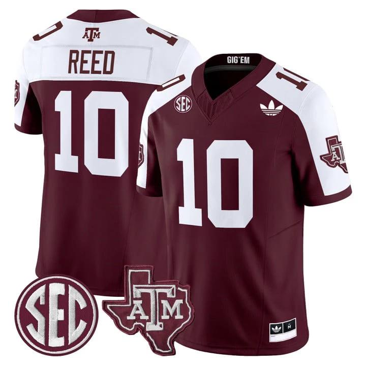 Marcel Reed Jersey #10 Texas A&M Aggies 2025 Vapor V2 Stitched Maroon Alternate by NCAA Football Jersey
