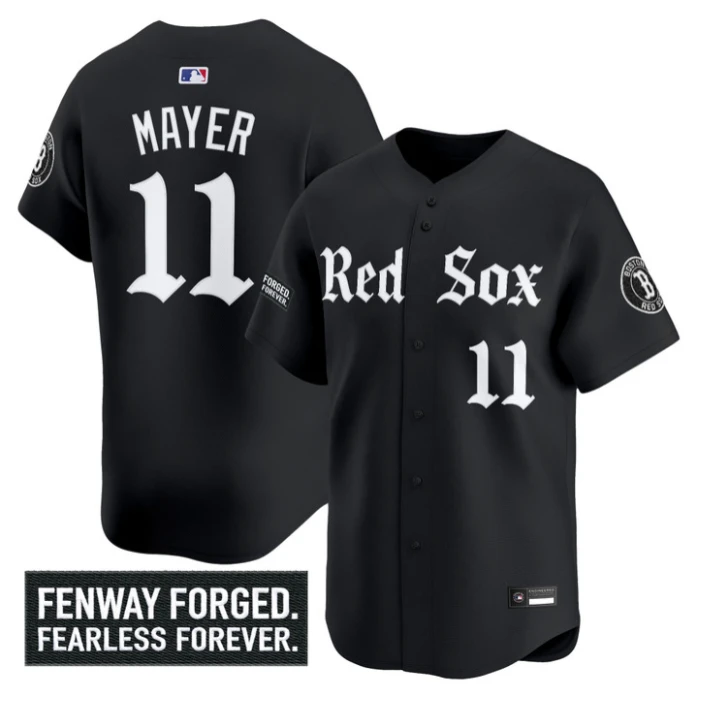 Marcelo Mayer Jersey #11 Boston Red Sox Gothic Edition Premier Stitched by My Store