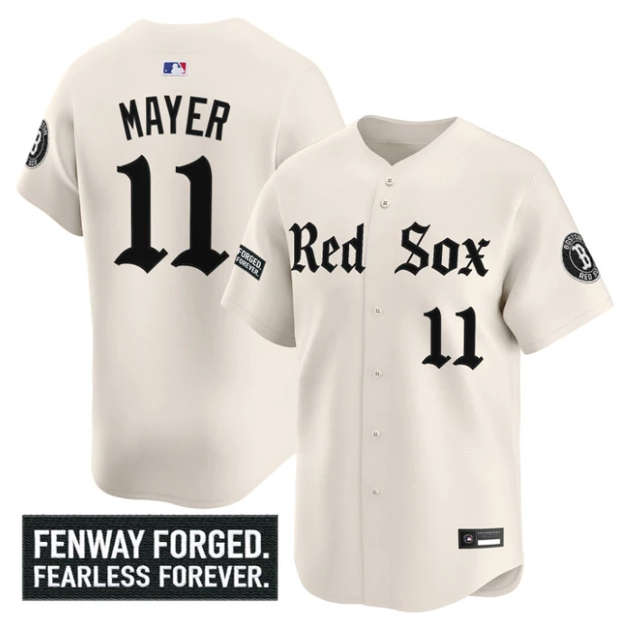 Marcelo Mayer Jersey #11 Boston Red Sox Gothic Edition Premier Stitched by My Store