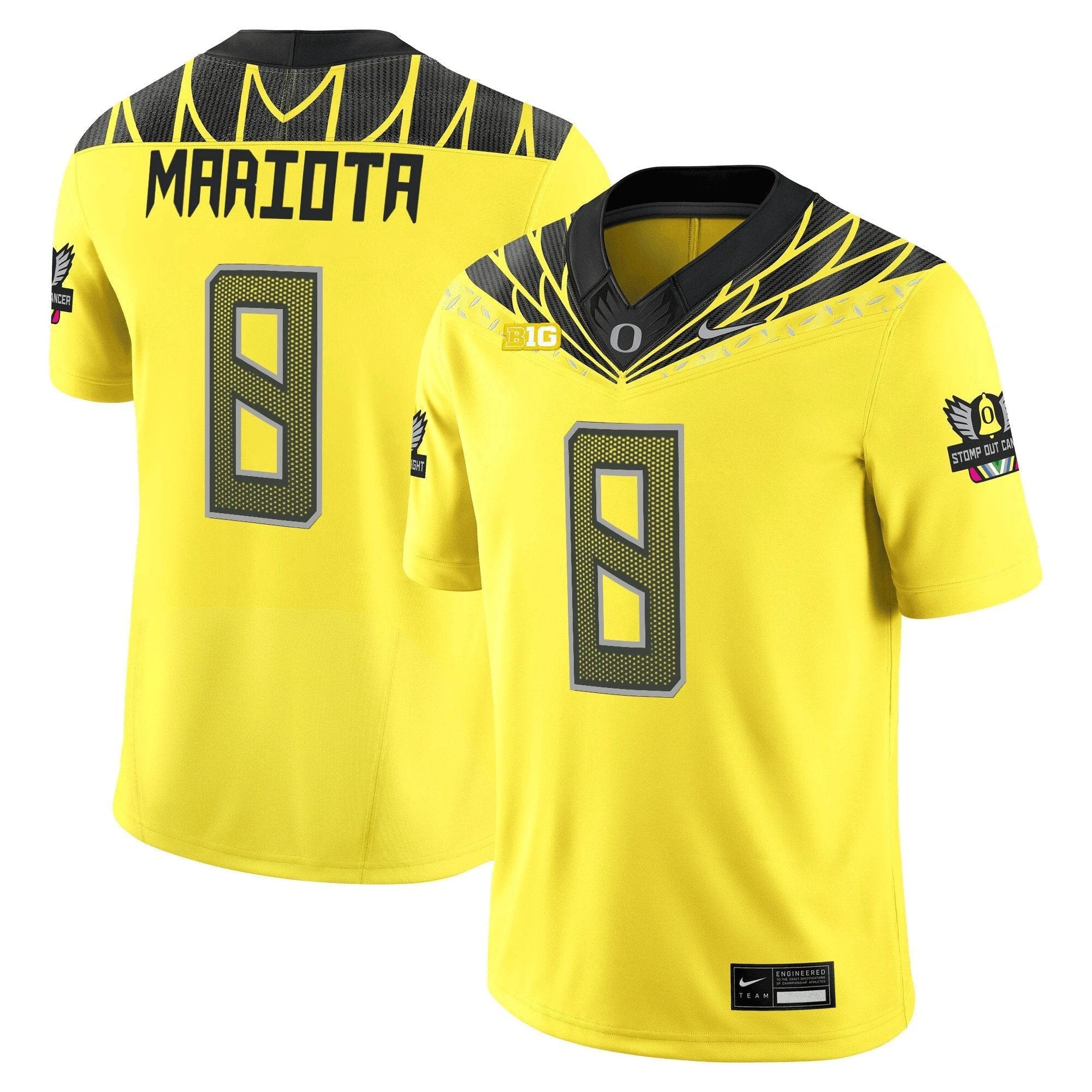 Marcus Mariota Jersey #8 Oregon Ducks 2025 Vapor Limited V2 Stitched Yellow by NCAA Football Jersey