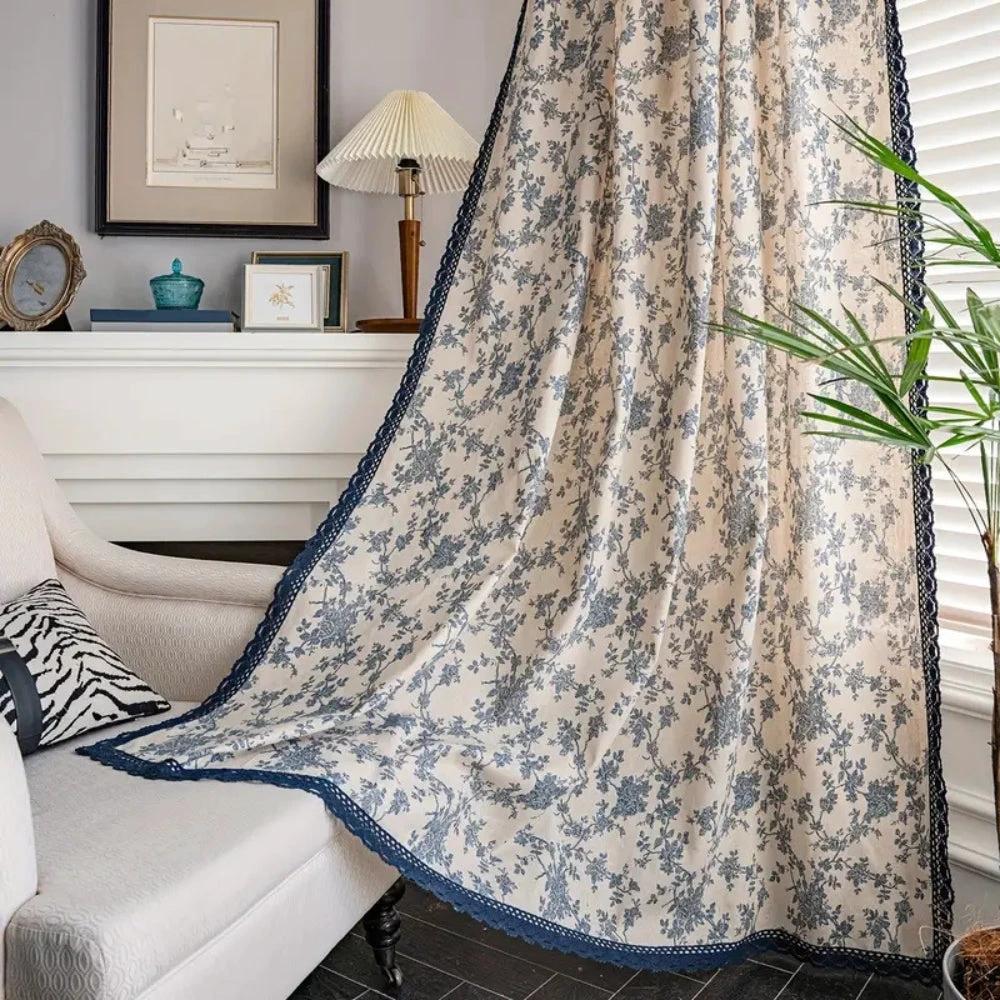 Maribelle Floral Lace-Trimmed Curtain by Casa & Beyond