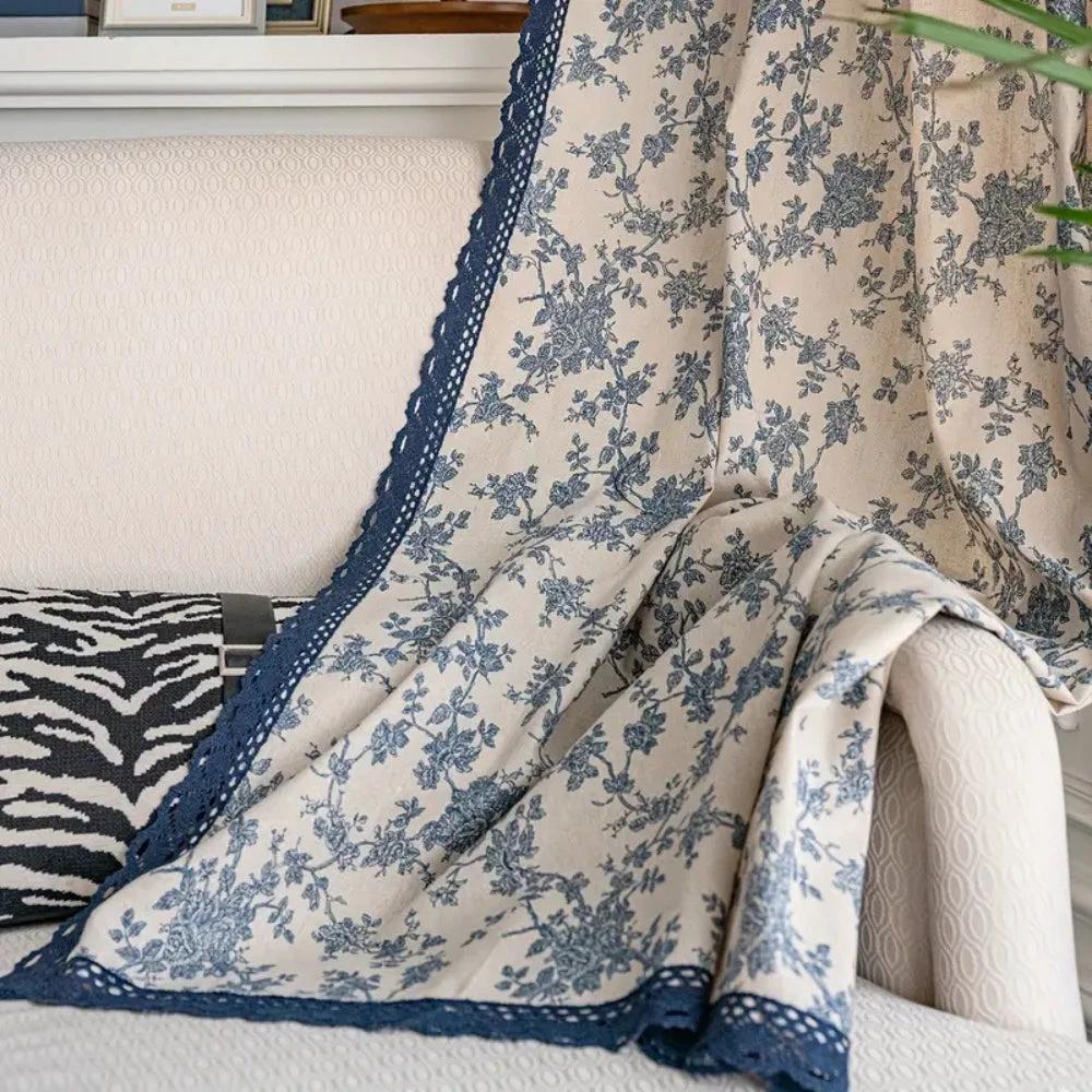 Maribelle Floral Lace-Trimmed Curtain by Casa & Beyond