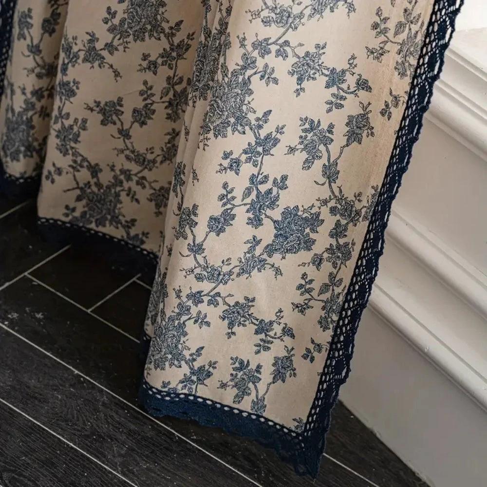 Maribelle Floral Lace-Trimmed Curtain by Casa & Beyond