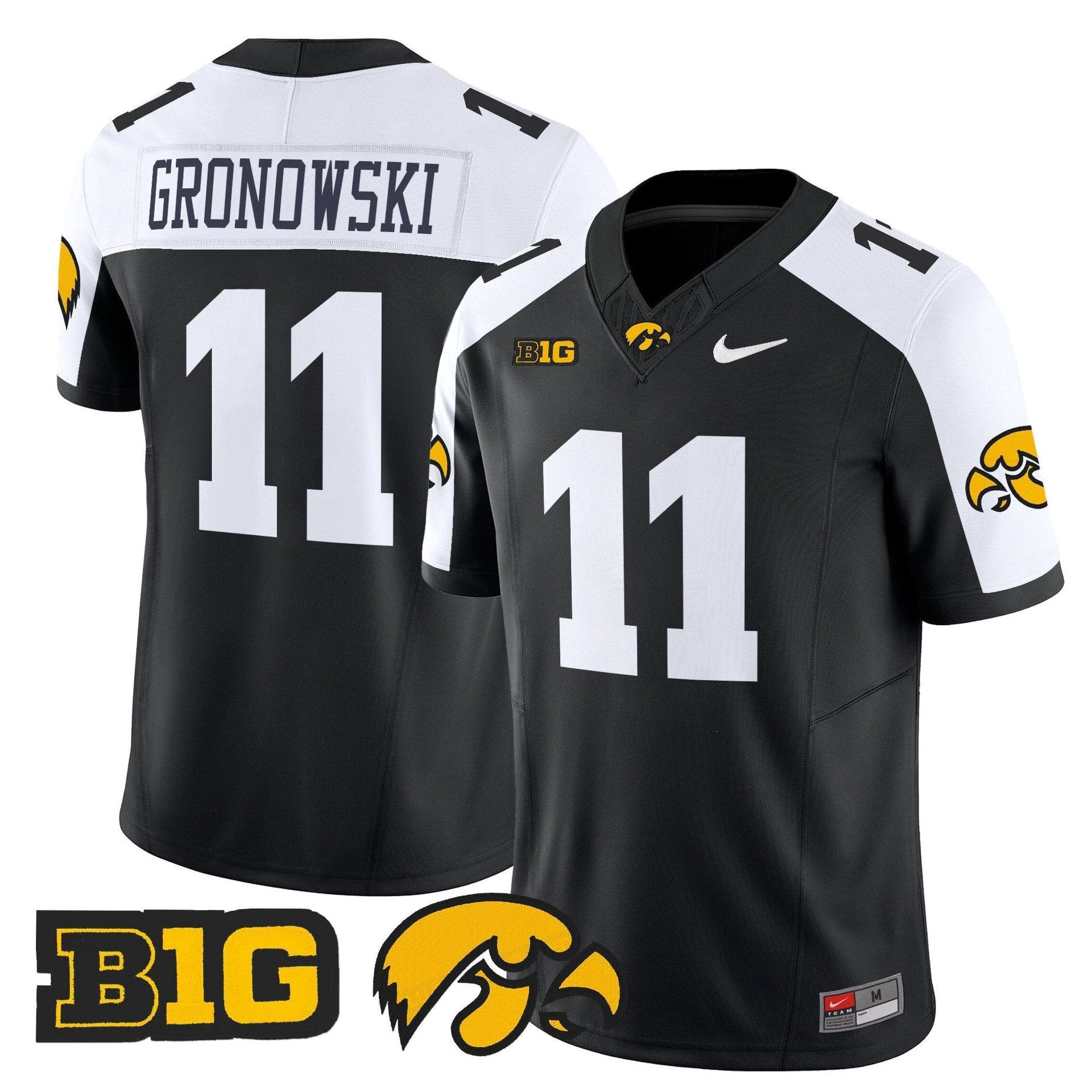 Mark Gronowski Jersey #11 Iowa Hawkeyes 2025 Limited Stitched Black Alternate by My Store