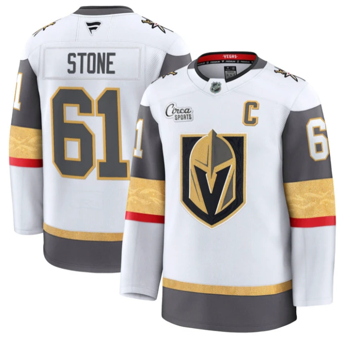 Mark Stone Jersey #61 Vegas Golden Knights Premium Stitched White by Hockey David