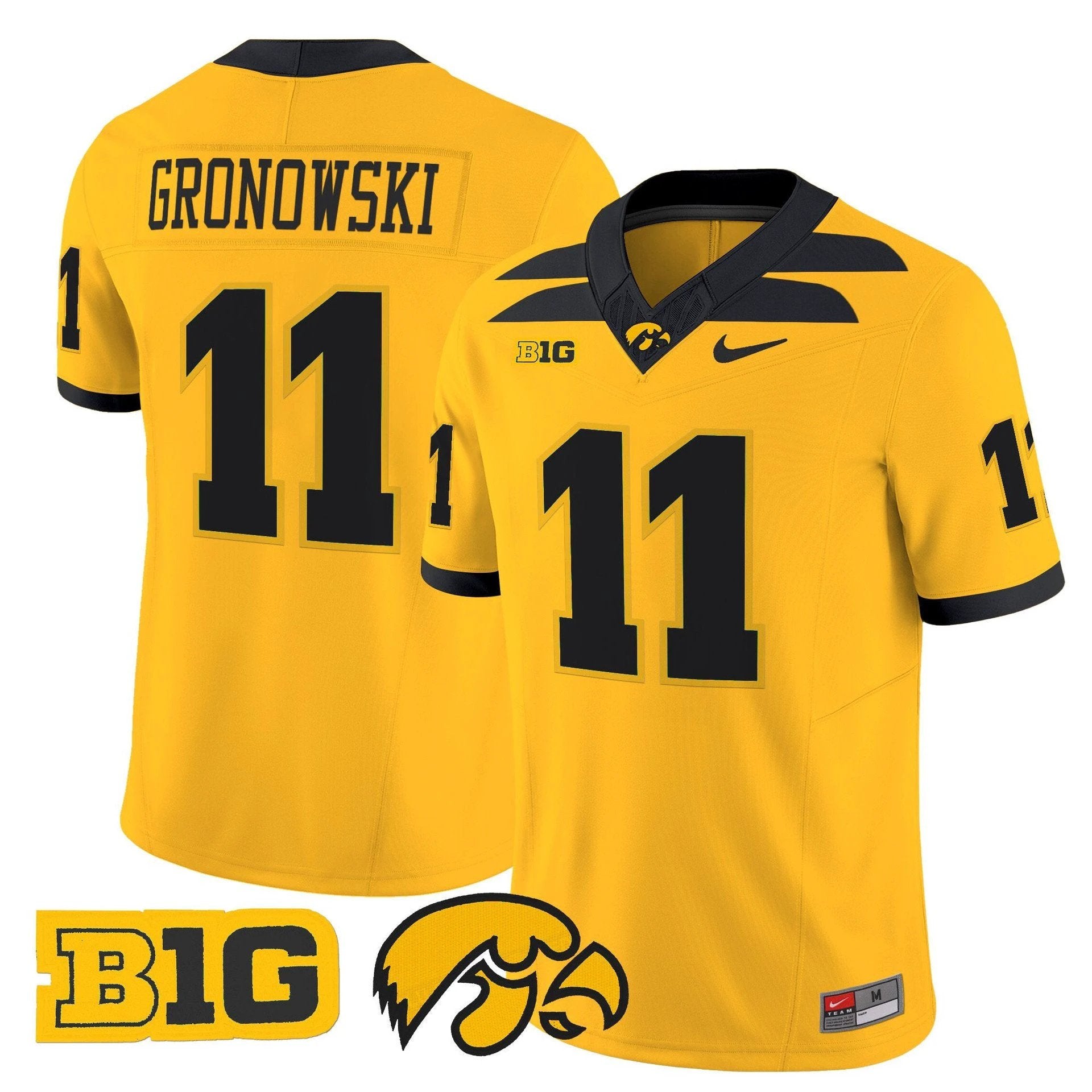 Mark Gronowski Jersey #11 Iowa Hawkeyes 2025 Limited Stitched by My Store NCAA Football Jerseys