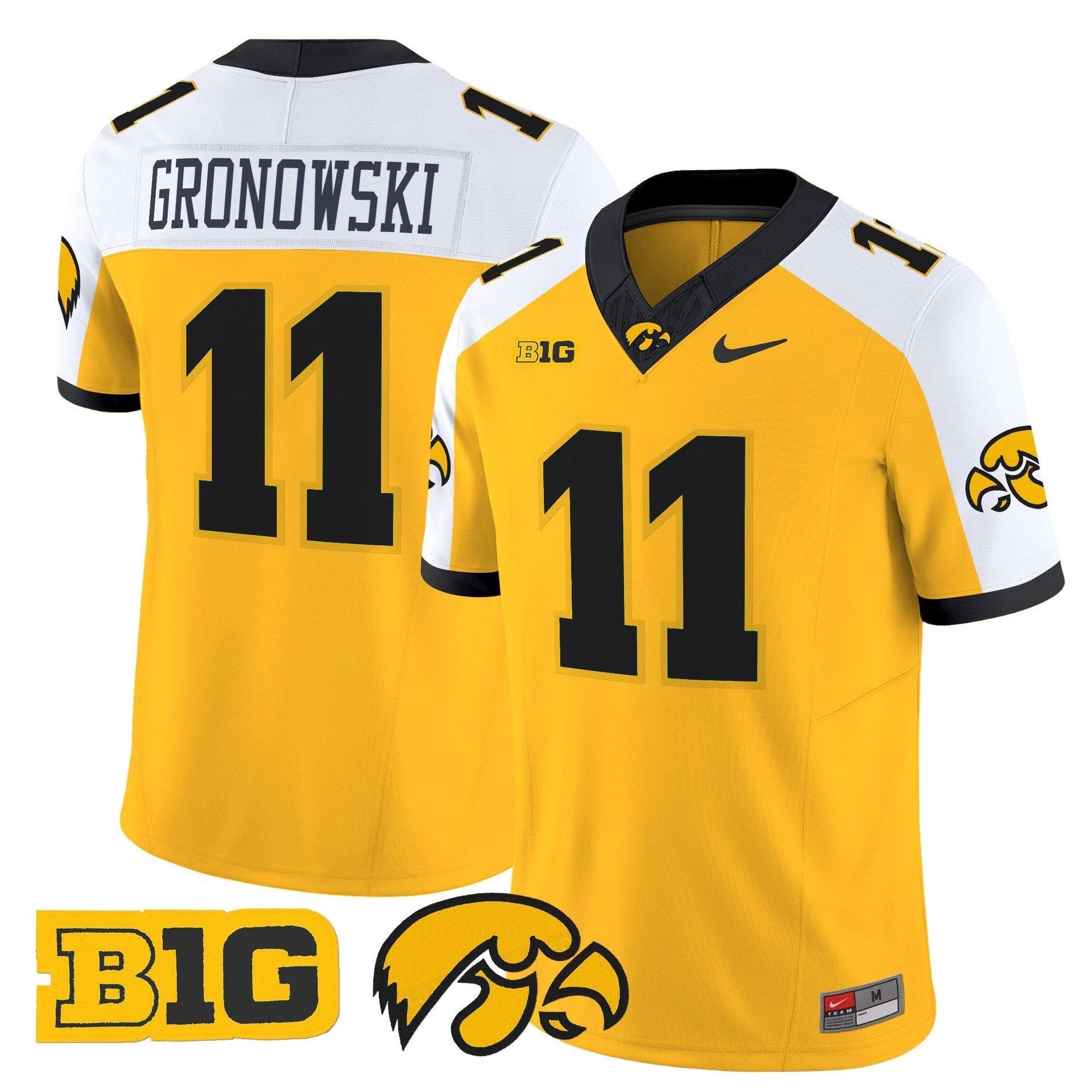 Mark Gronowski Jersey #11 Iowa Hawkeyes 2025 Limited Stitched by My Store NCAA Football Jerseys