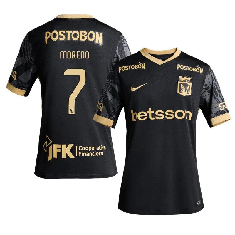 Marlos Moreno 7 Atlético Nacional 2025-26 Away Men Jersey – Black by Soccer Jersey