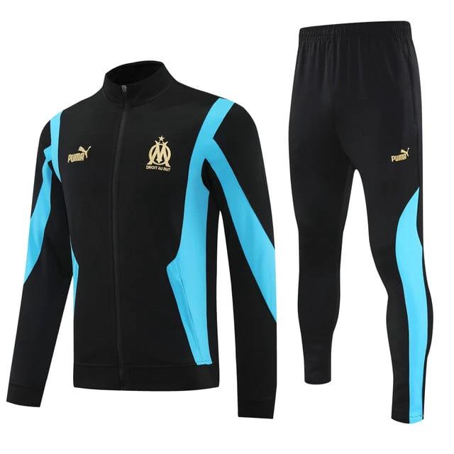 Marseille 2025-26 Soccer Training Set – Black Sky Blue by Soccer Jersey