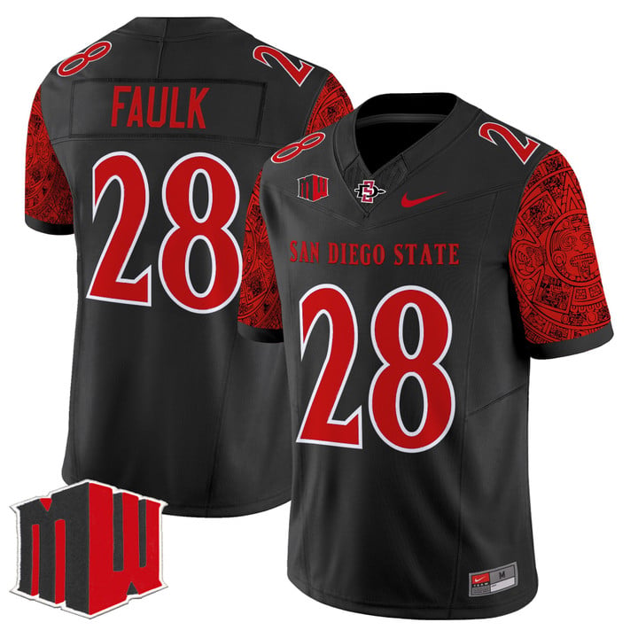 Marshall Faulk Jersey #28 San Diego State Aztecs 2025 Limited Stitched by My Store NCAA Football Jerseys