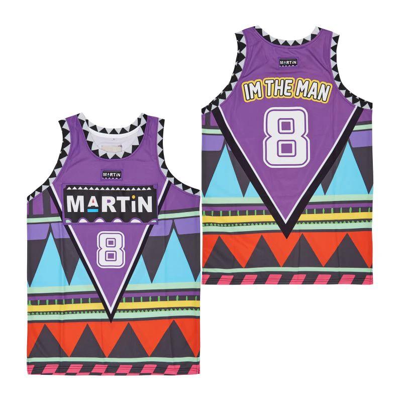 Martin #8 Im The Man Movie Basketball Jersey Purple by My store basketball