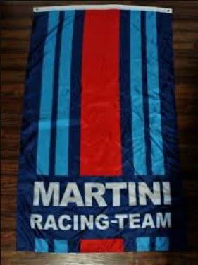 Martini Racing Team Blue Flag Vertical 3X5 Ft Polyester Banner USA 90x150cm by flagsjustdoit