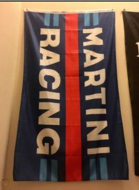 Martini Racing Team Color Flag Vertical 3X5 Ft Polyester Banner USA 90x150cm by flagsjustdoit