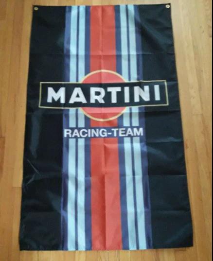 Martini Racing Team Flag Vertical 3X5 Ft Polyester Banner USA 90x150cm by flagsjustdoit