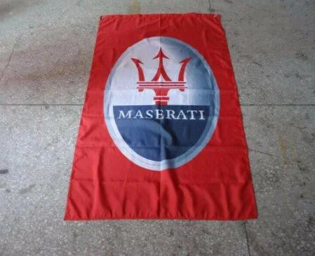 Maserati Flag Car Racing Vertical 3X5 Ft Polyester Banner USA 90x150cm by flagsjustdoit