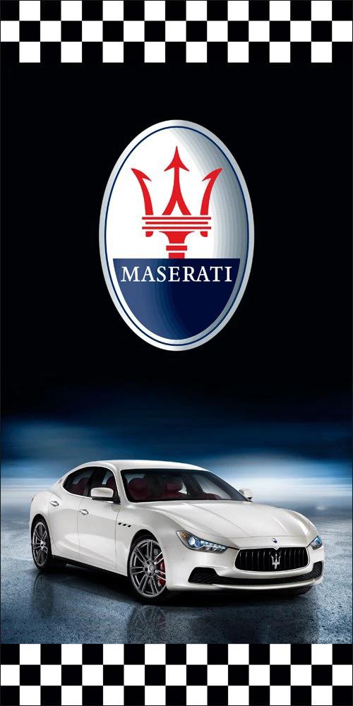 Maserati Flag Car Racing Vertical Black 3X5 Ft Polyester Banner USA 90x150cm by flagsjustdoit